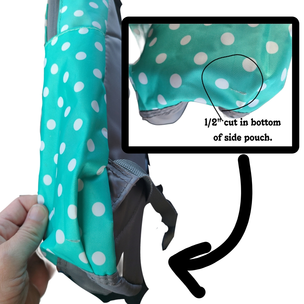 Eastsport Mint Green Polka Dot Large Backpack - Picture 4 of 5